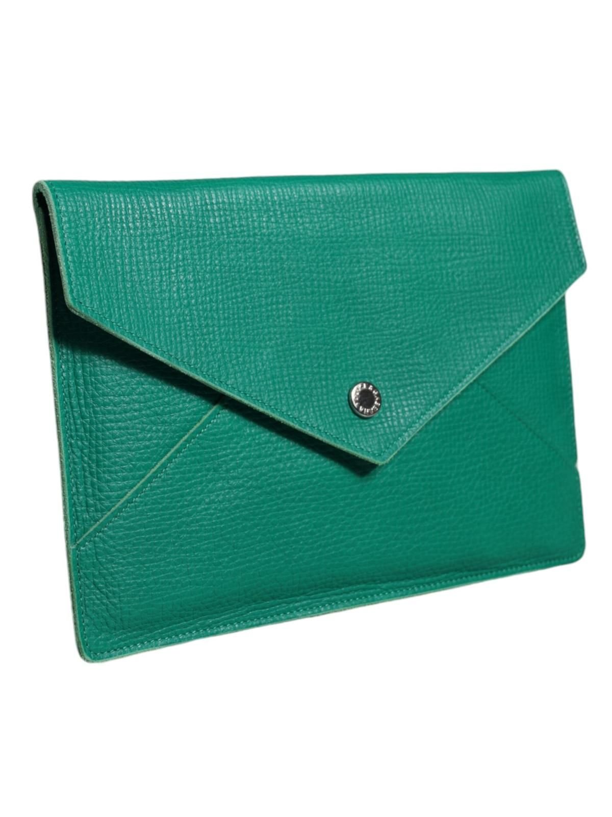Dolce & Gabbana Dolce & Gabbana Women's Green Leather Handbag Clutch Mini Purse Pouch Tablet Case - 2