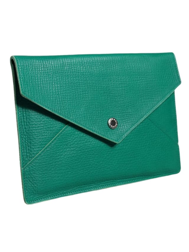 Dolce & Gabbana Dolce & Gabbana Women's Green Leather Handbag Clutch Mini Purse Pouch Tablet Case - 2