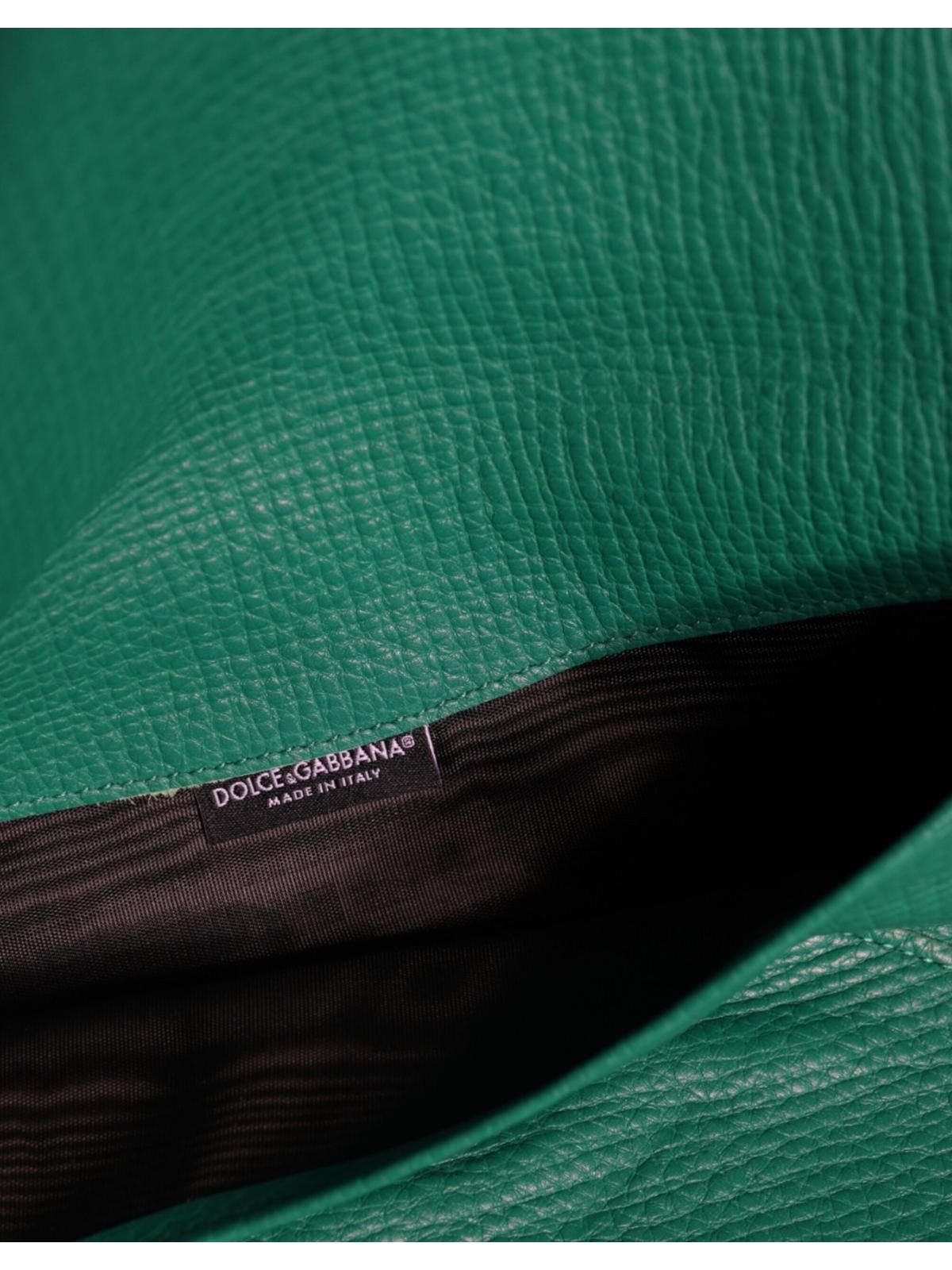 Dolce & Gabbana Dolce & Gabbana Women's Green Leather Handbag Clutch Mini Purse Pouch Tablet Case - 4