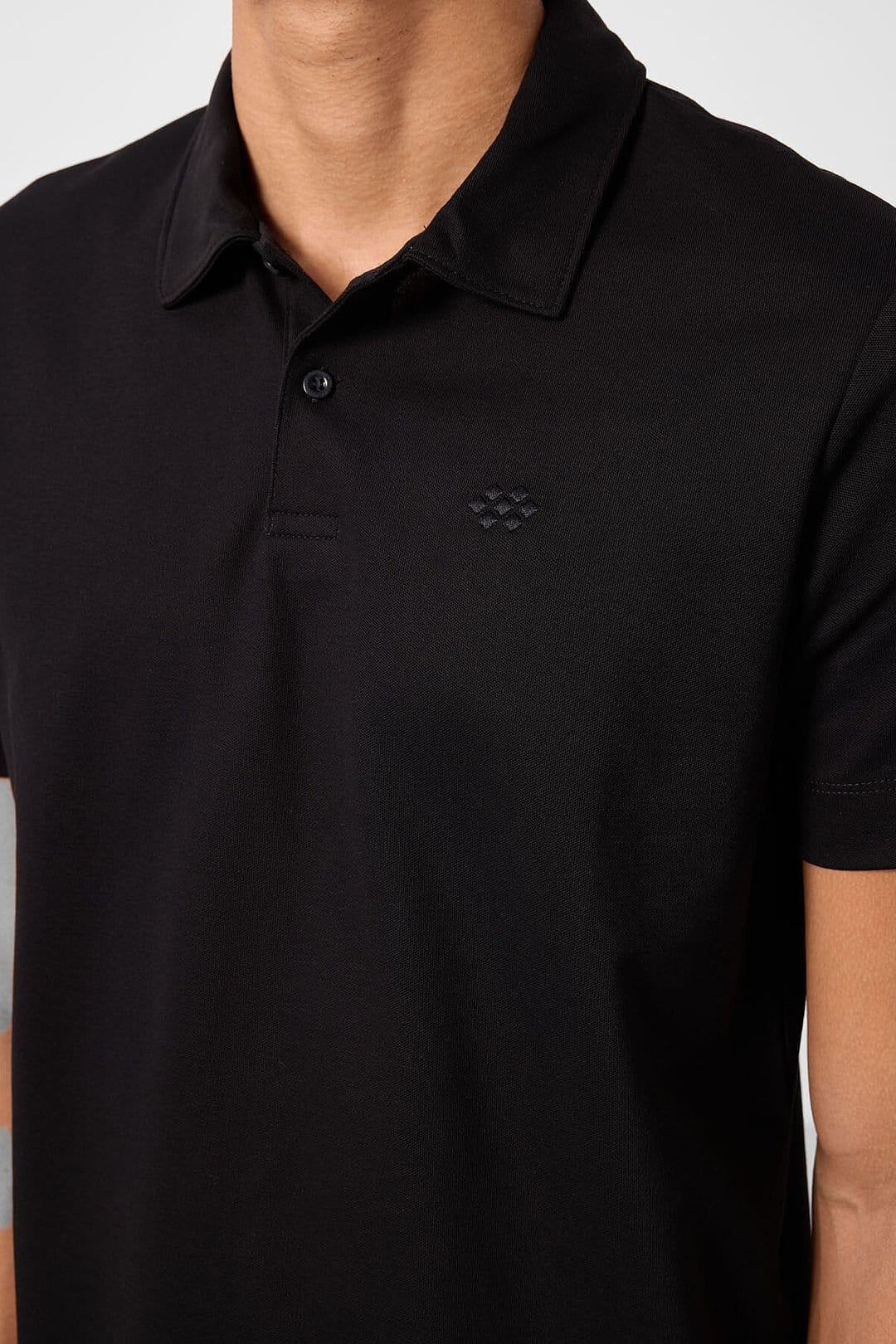 Tommy Life Tommy Life Men's Cotton Elastane Polo T-Shirt in Black - 4