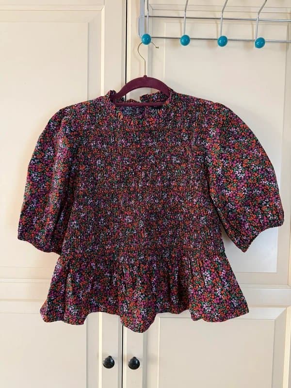 New Look Ruched puff sleeve top