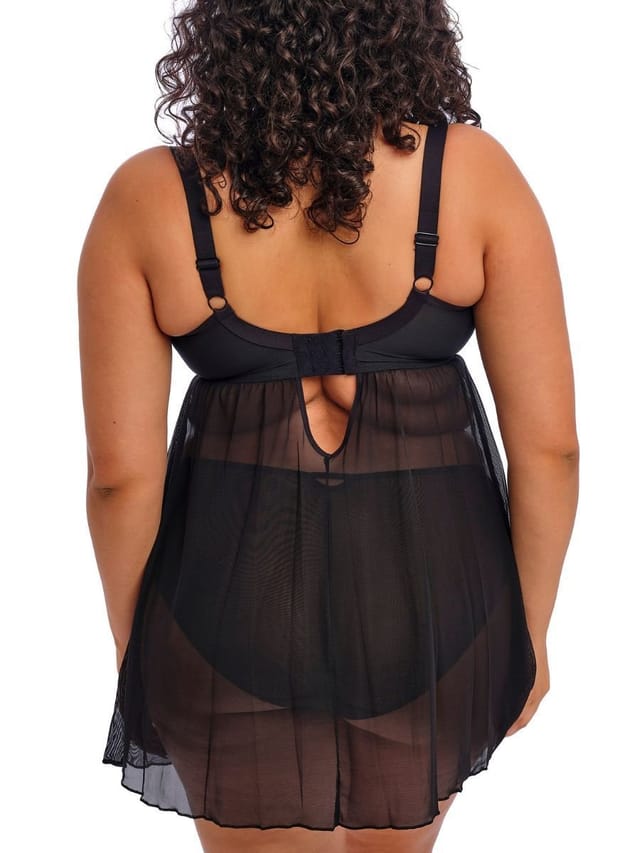 Elomi Elomi Women's Sachi Plunge Babydoll in Black - 2