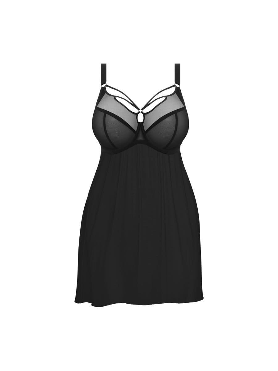 Elomi Elomi Women's Sachi Plunge Babydoll in Black - 4