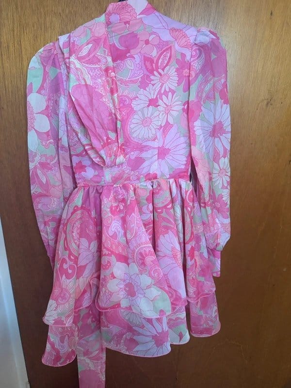 ASOS ASOS Luxe Pink Floral Dress - 1