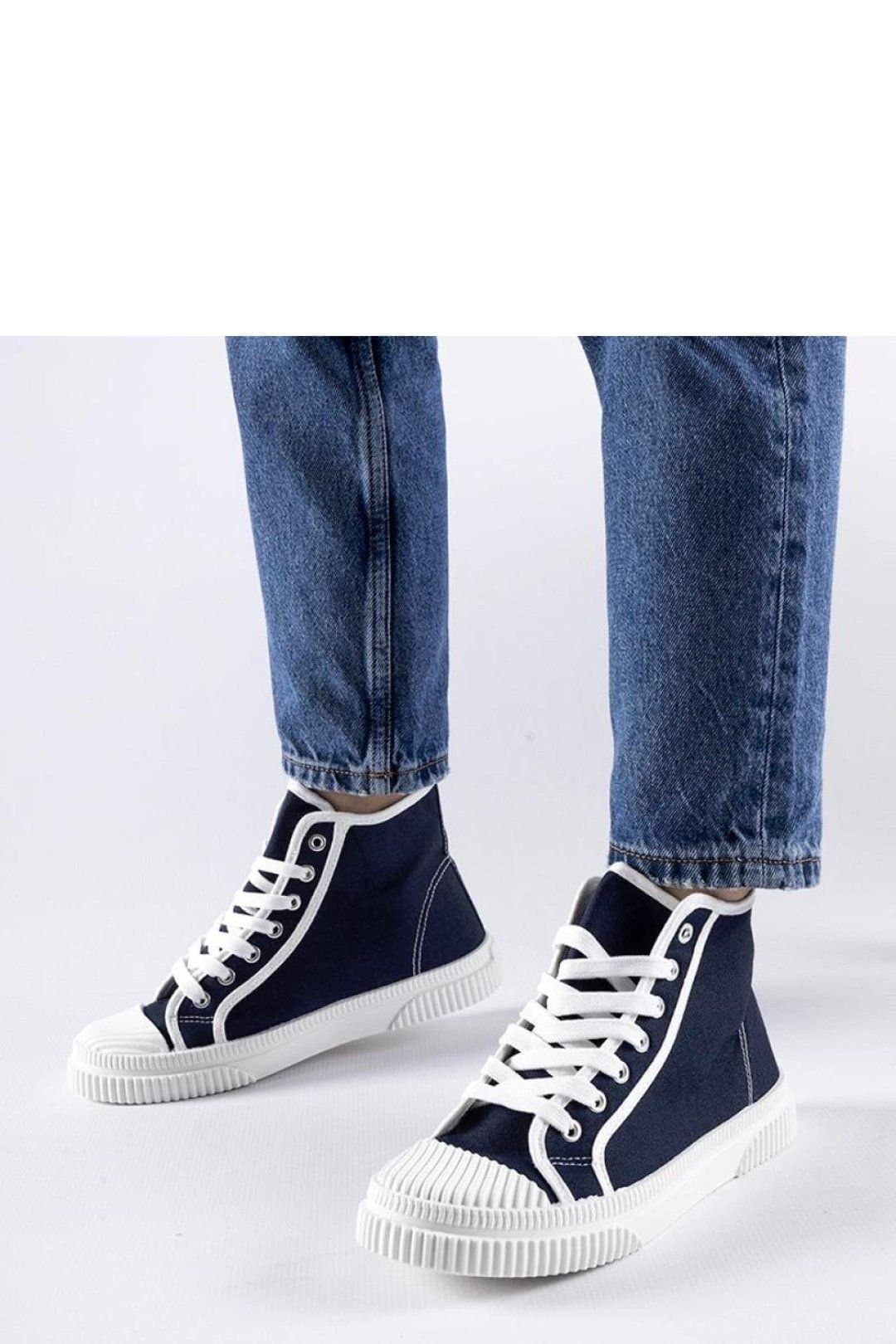 Love Lace Love Lace Women's Summer High Top Sneakers with White Sole & Rubber Comfort in Blue