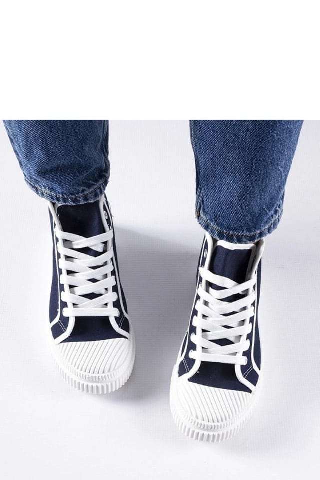 Love Lace Love Lace Women's Summer High Top Sneakers with White Sole & Rubber Comfort in Blue - 3
