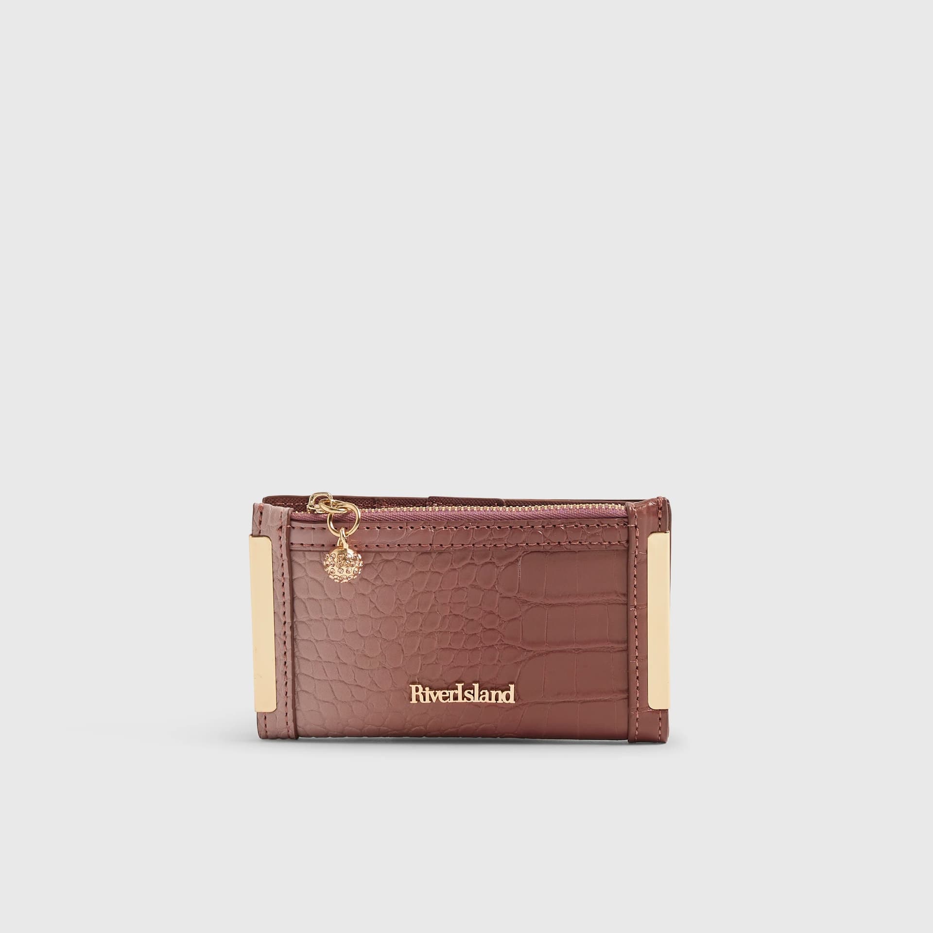 River Island River Island Womens Pink Ombre Crocodile Embossed Purse