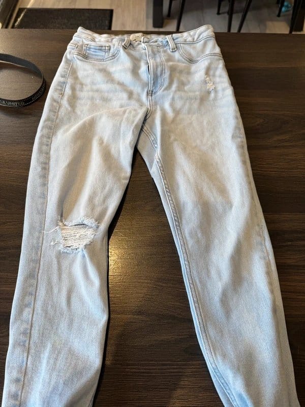 New Look Light Blue Distressed Jeans