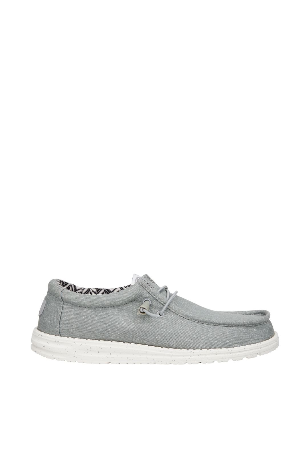 HEY DUDE HEY DUDE Men's Wally Stretch Canvas Light Grey - 2