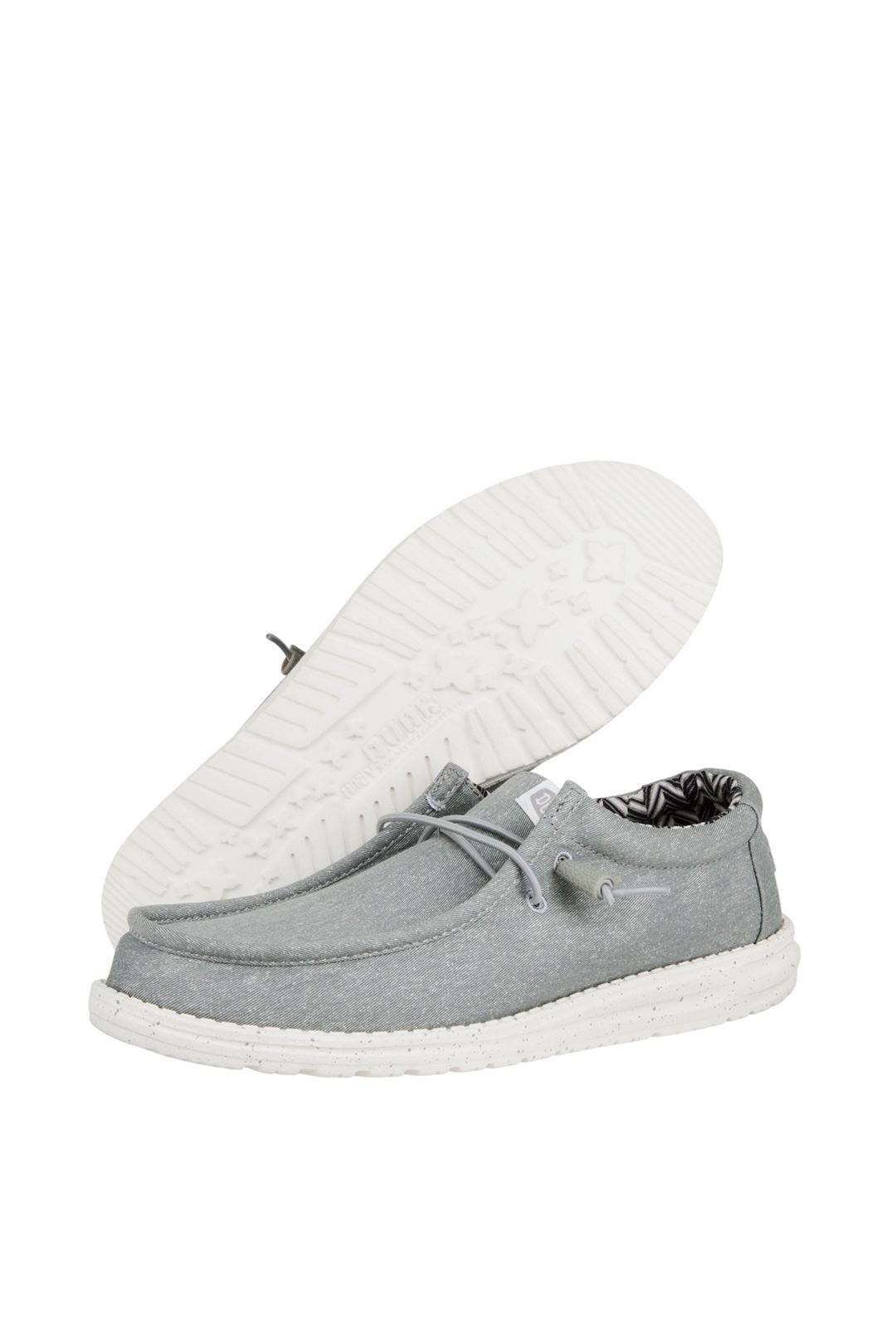 HEY DUDE HEY DUDE Men's Wally Stretch Canvas Light Grey - 3