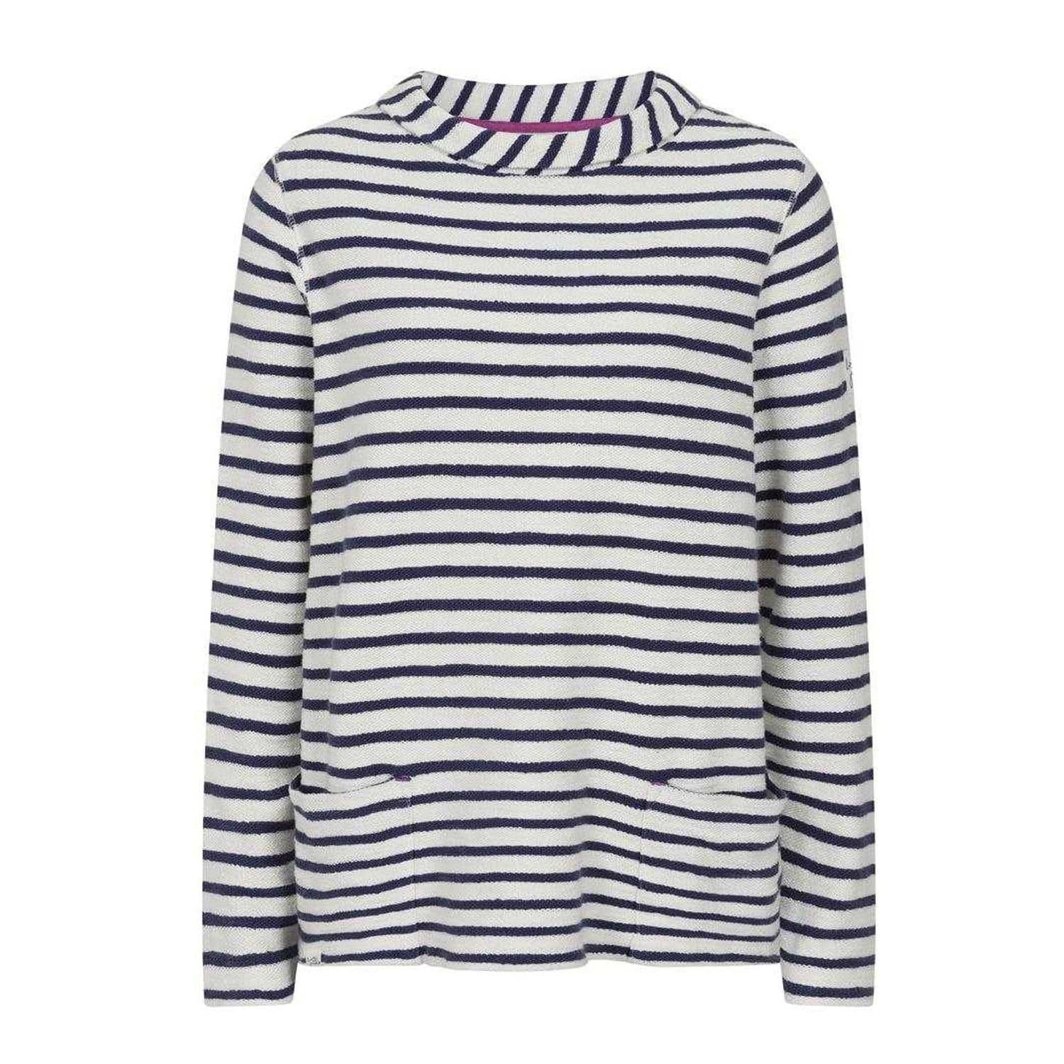 Lazy Jacks Lazy Jacks Women's Textured Stripe Sweatshirt in Ivory