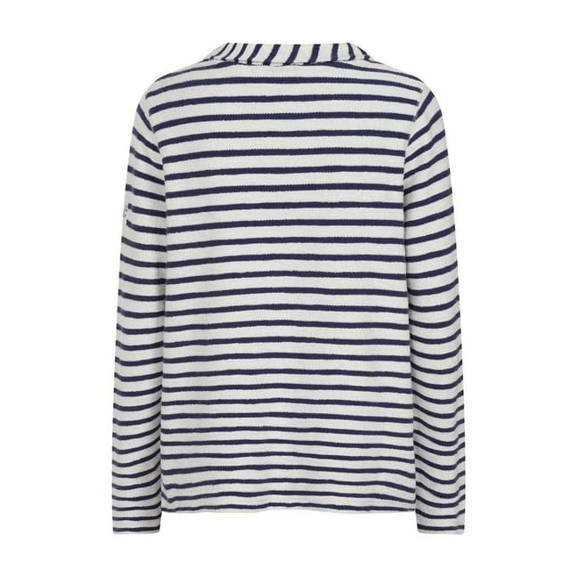 Lazy Jacks Lazy Jacks Women's Textured Stripe Sweatshirt in Ivory - 2