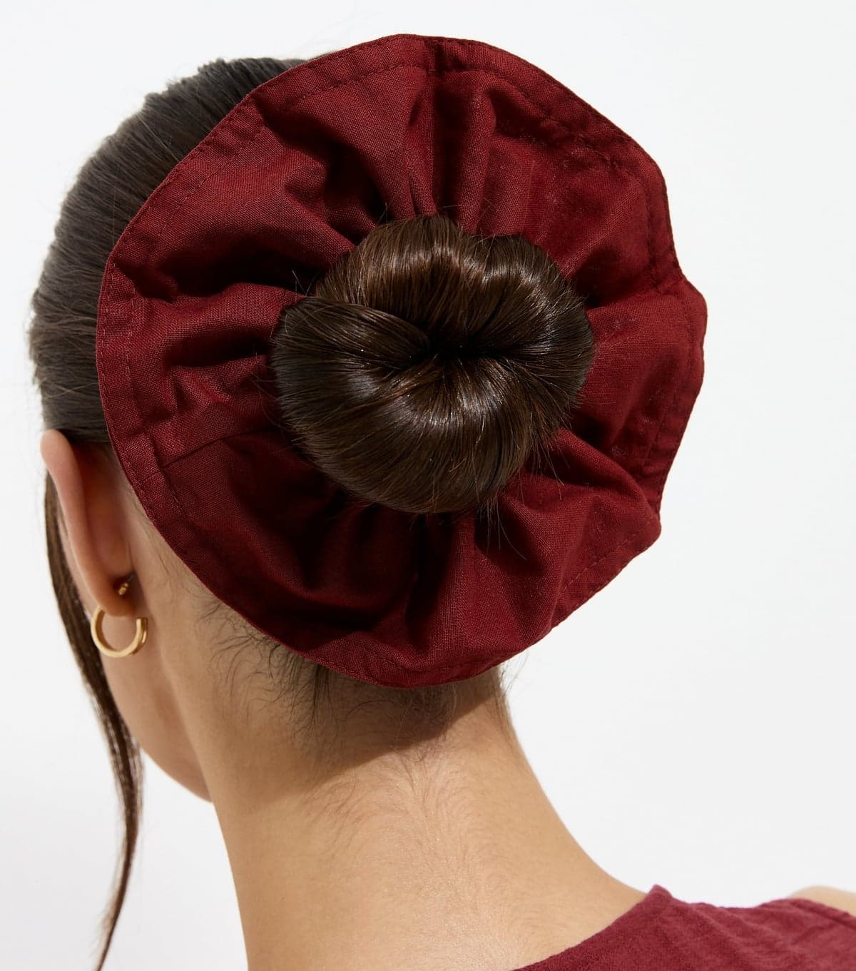 New Look Burgundy Oversized Scrunchie New Look
