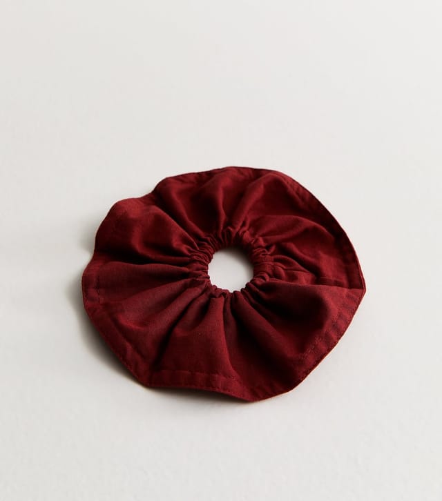 New Look Burgundy Oversized Scrunchie New Look - 3