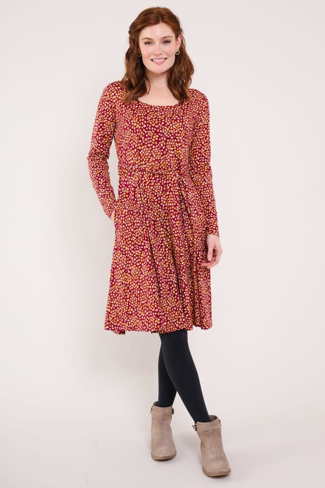 Nomads Clothing Nomads Clothing Women's Womens Cotton Fit & Flare Dress in Red - 2