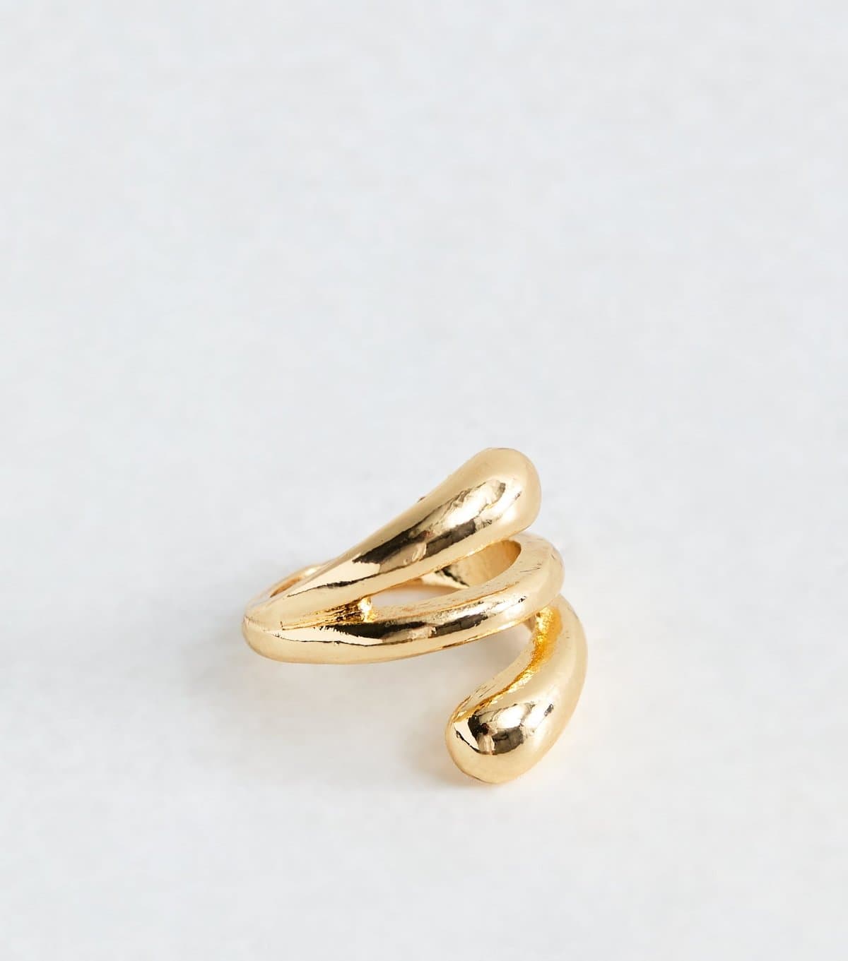 New Look Gold Tone Sleek Teardrop Wrap Ring New Look
