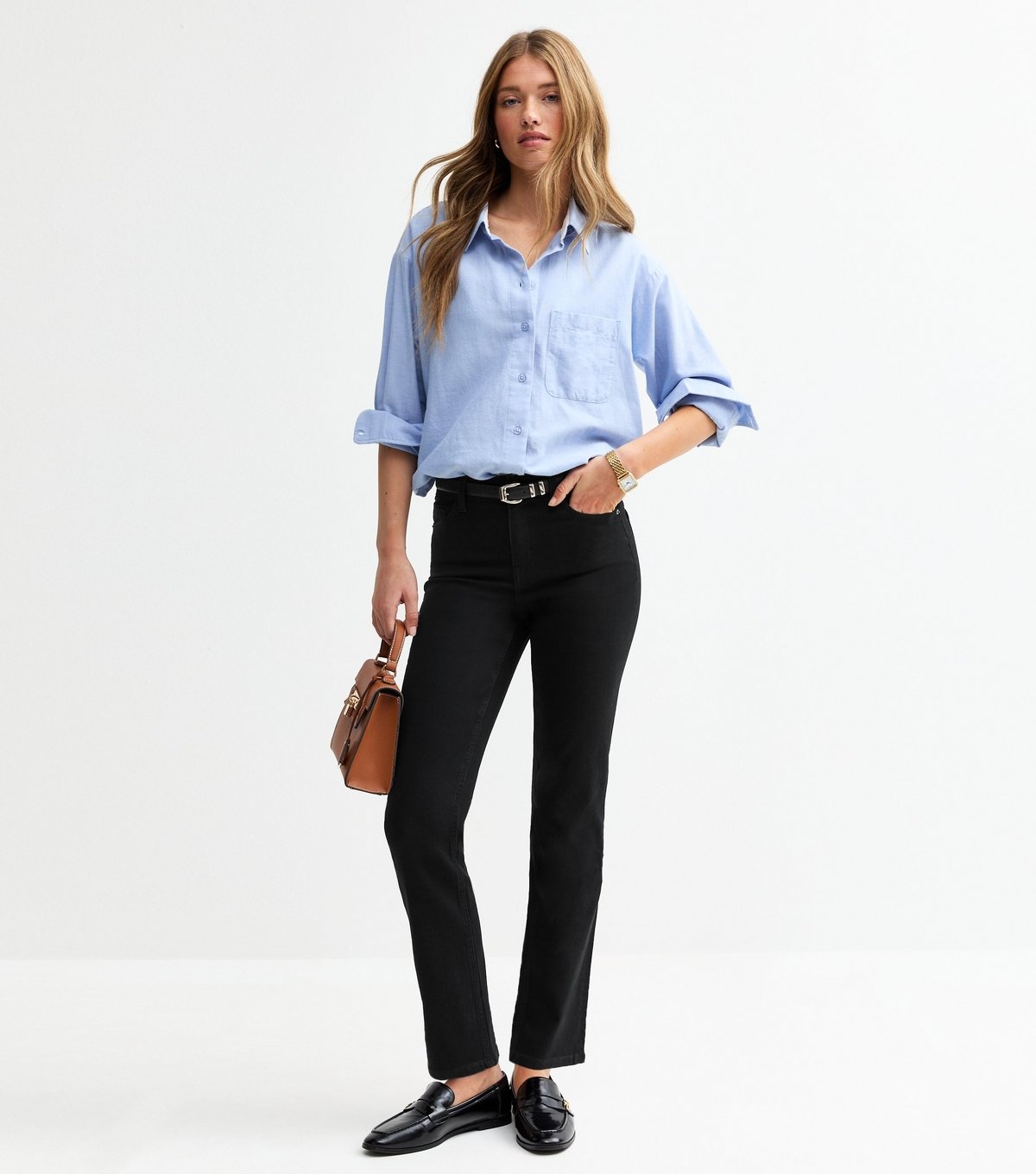 New Look Women's Stay Black Full Length Slim Straight Jeans New Look - 2