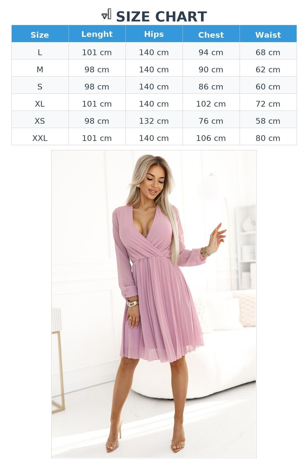 Love Lace Love Lace Women's Powder Pink Pleated Chiffon Cocktail Dress - 4