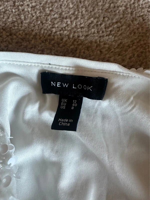 New Look White halter neck dress