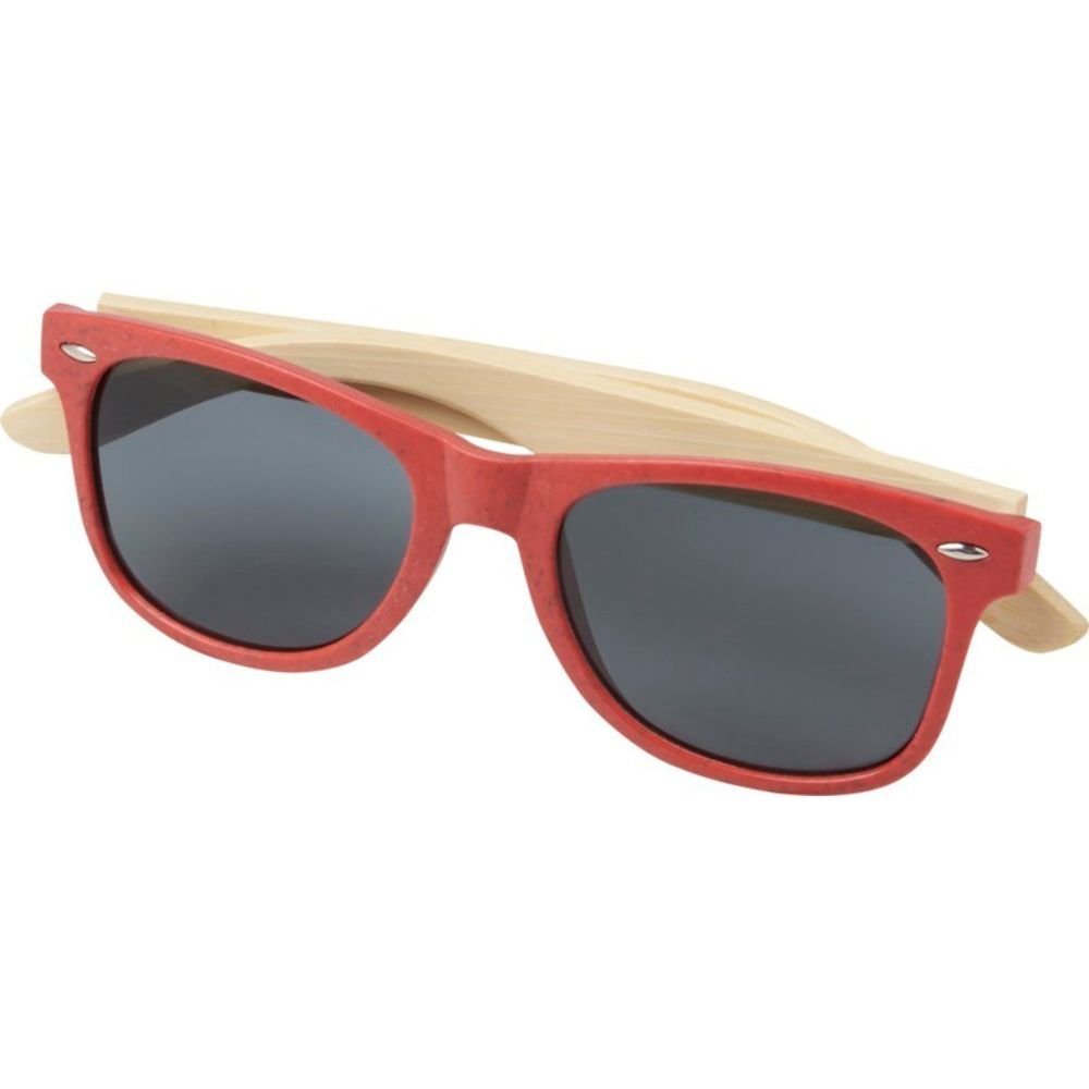Avenue Avenue Men's Sun Ray Bamboo Sunglasses in Red - 2