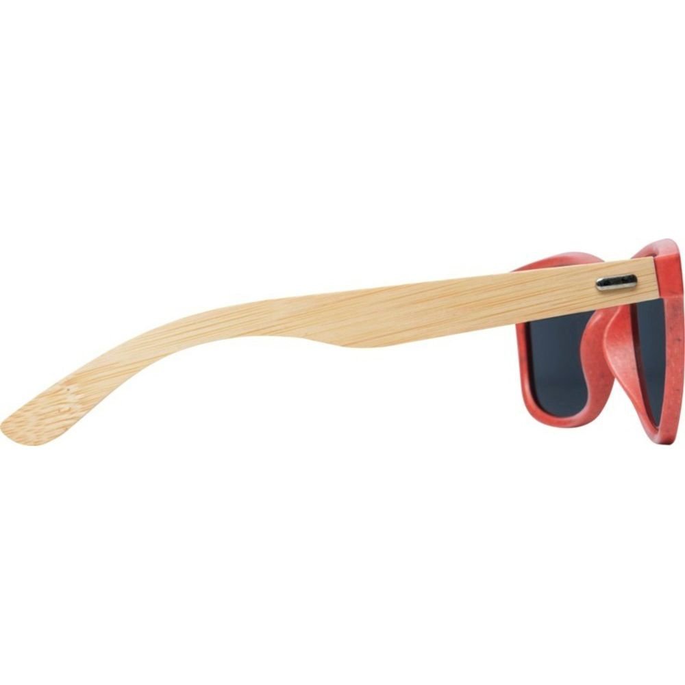 Avenue Avenue Men's Sun Ray Bamboo Sunglasses in Red - 3