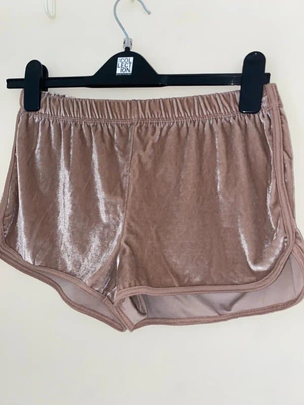 Topshop Pink velvet shorts
