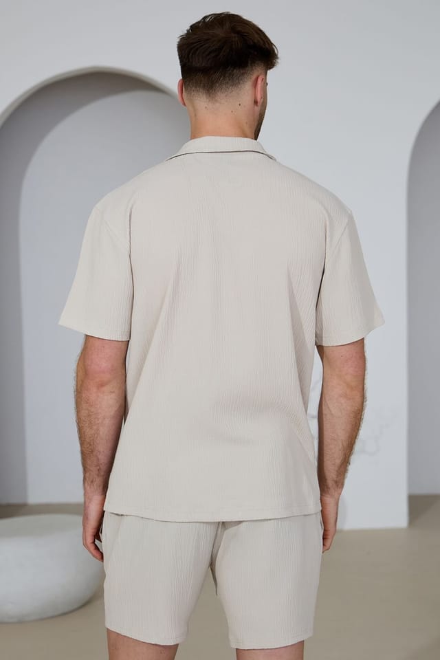 Gym King GYM KING Men's Signature Texture Shirt Taupe - 2