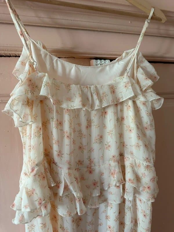 New Look stunning floral cream & rose dress 8