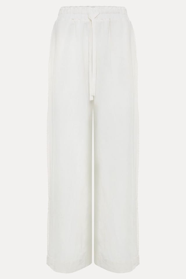 Phase Eight Phase Eight Women's Rowan Wide Leg Linen Trousers in Natural White - 2