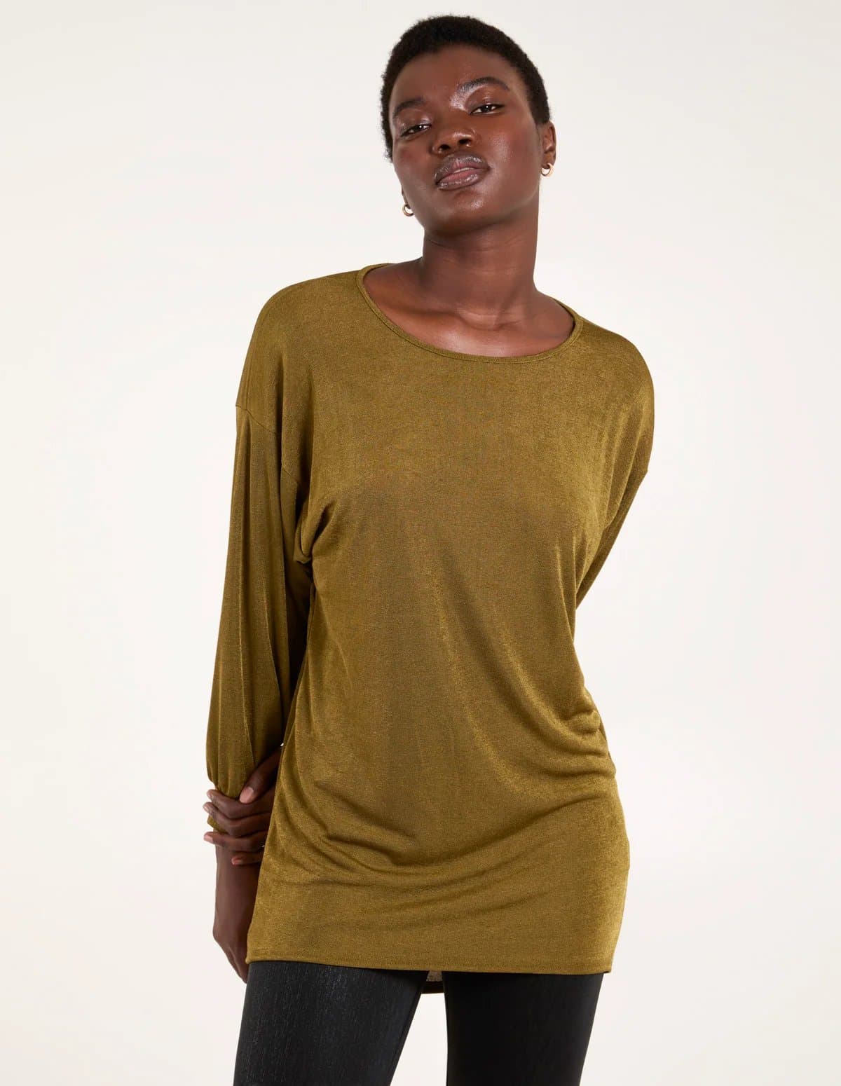 Blue Vanilla Mini Ribbed Hi-Low Tunic