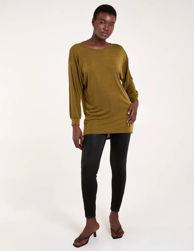 Blue Vanilla Mini Ribbed Hi-Low Tunic - 2
