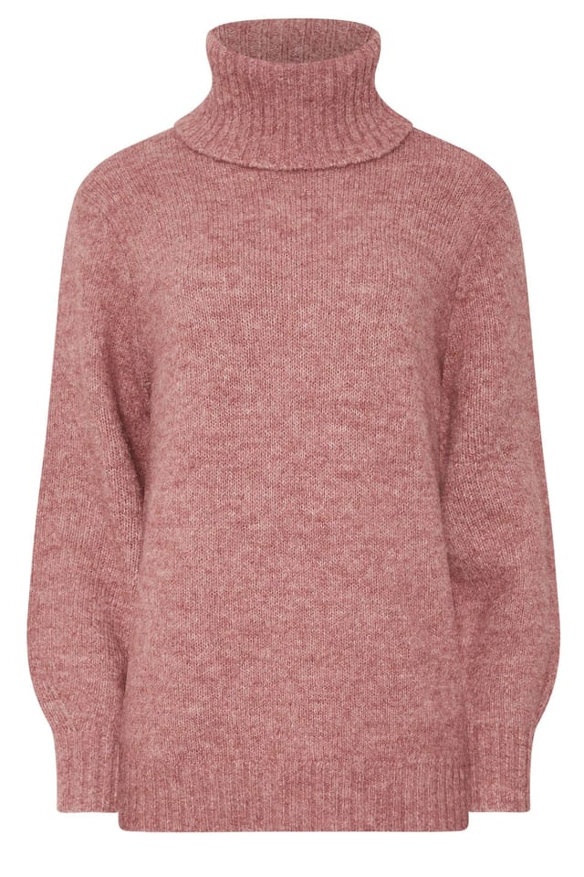 Long Tall Sally Long Tall Sally Women's Tall Premium Roll Neck Jumper in Pink - 2