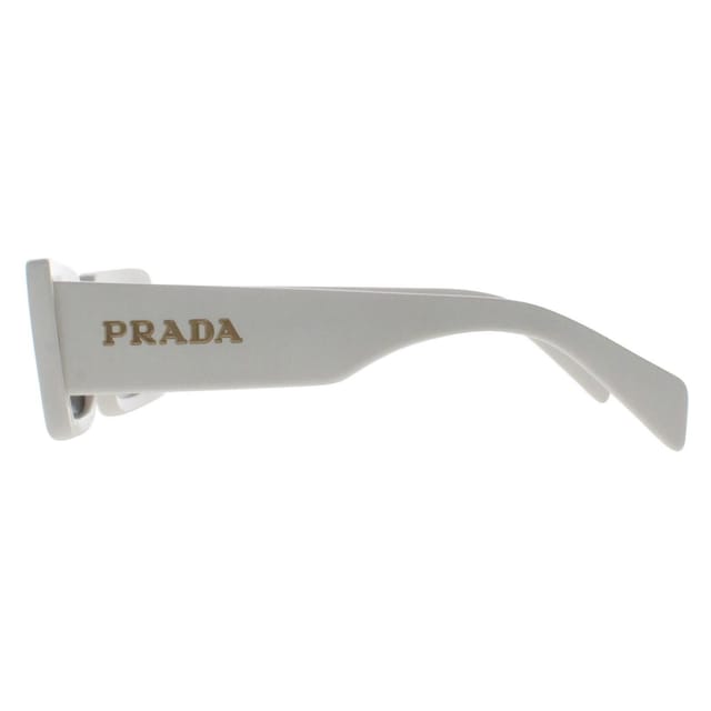 Prada Prada Women's Rectangle Talc Dark Grey PRA07S in White - 3
