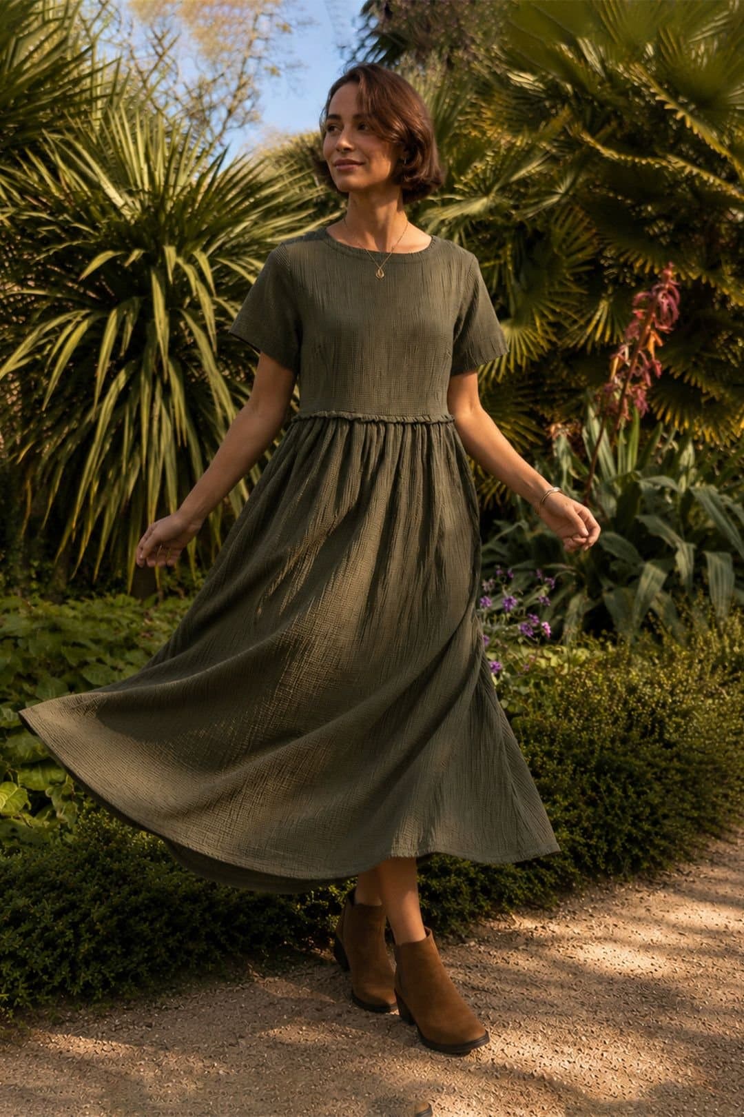 Brakeburn Brakeburn Women's Perla Dress in Khaki