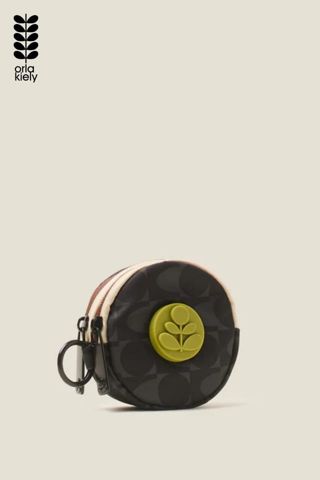 Orla Kiely Orla Kiely Women's Pi Coin Purse - Colourblock Midnight in Black - 2