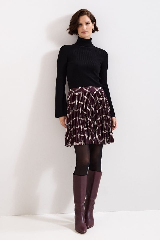 Phase Eight Phase Eight Women's Mairi Mini Skirt in Wine - 3