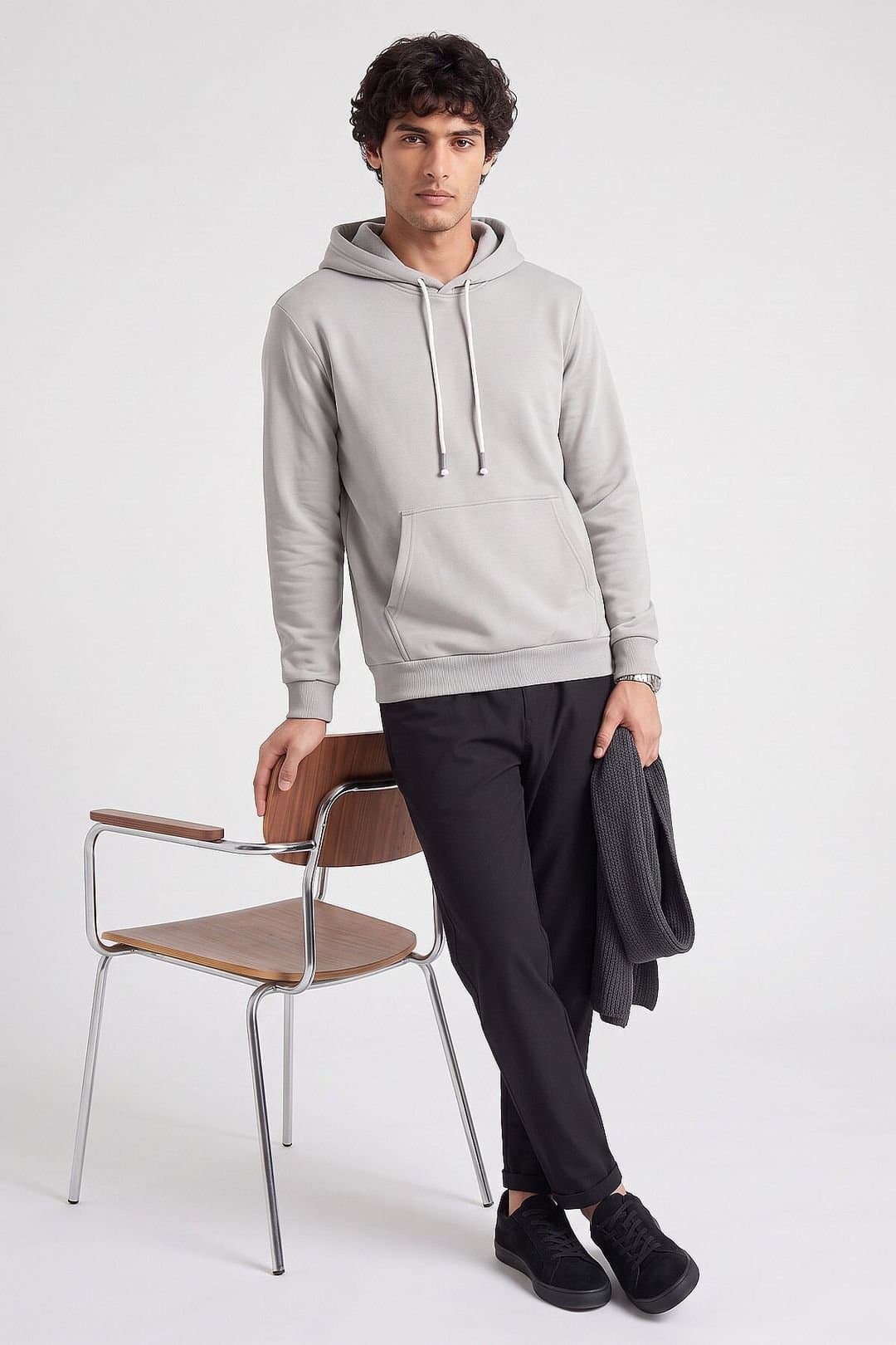 Tommy Life Tommy Life Men's Three-Piece Coord Set in Light Grey