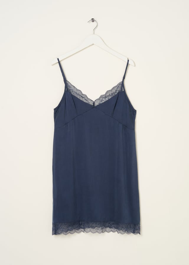 Truly Truly Women's Silk Nightdress in Midnight - 2