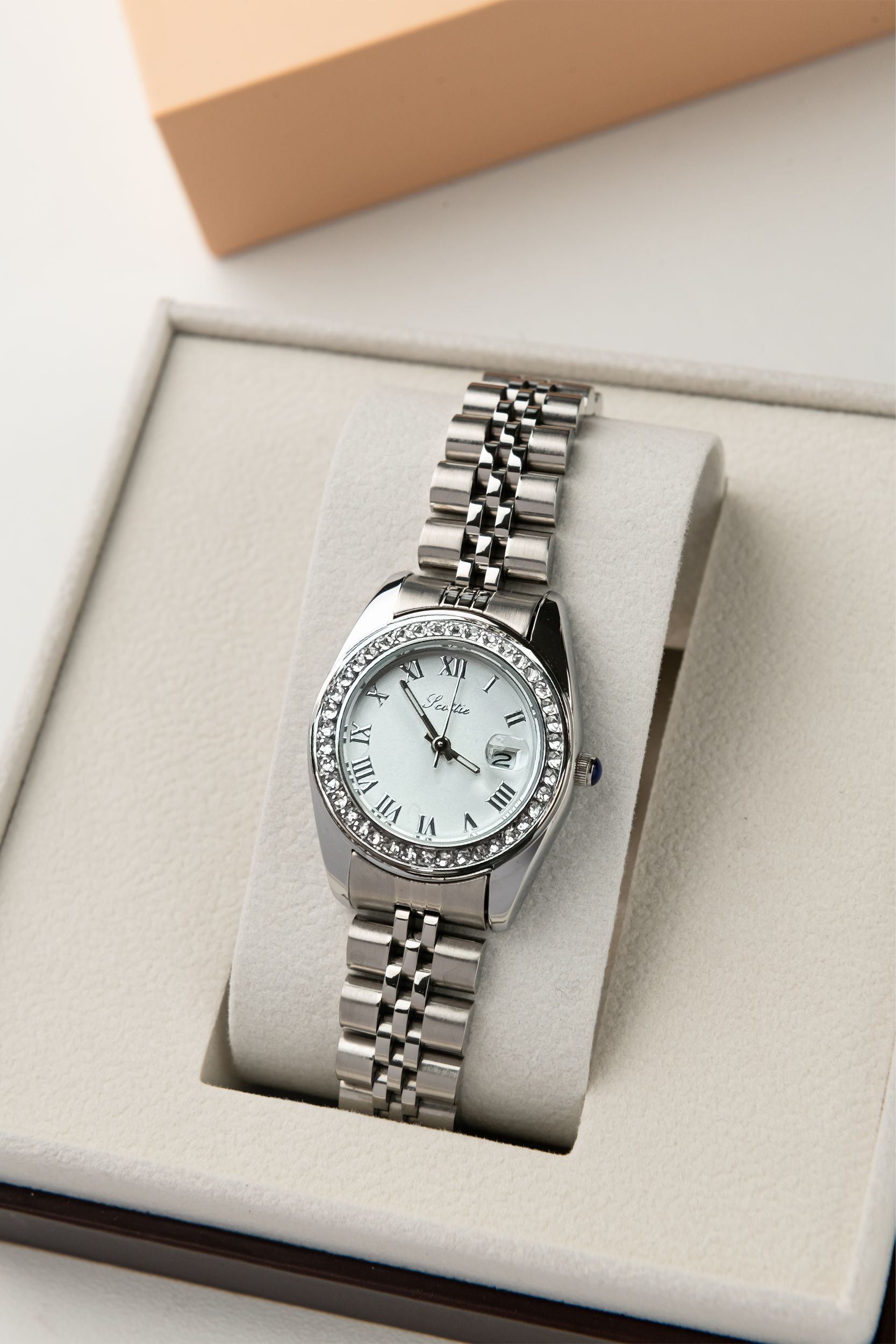 Emma Loves Diamonds Emma Loves Diamonds Women's Eterna Roma Watches Silver Pavé Silver Bracelet in Metallic Silver - 4