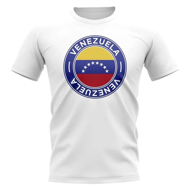 Venezuela Venezuela Men's Personalised Football Badge T-Shirt in White - 2