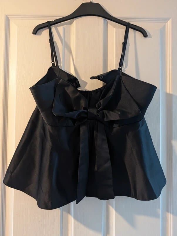ASOS ASOS design bow satin top size 14