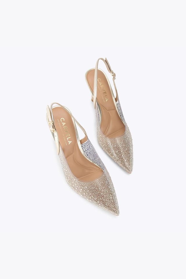 Carvela Carvela Women's 'Positano Vinyl Sling Back' Heels in Gold - 2
