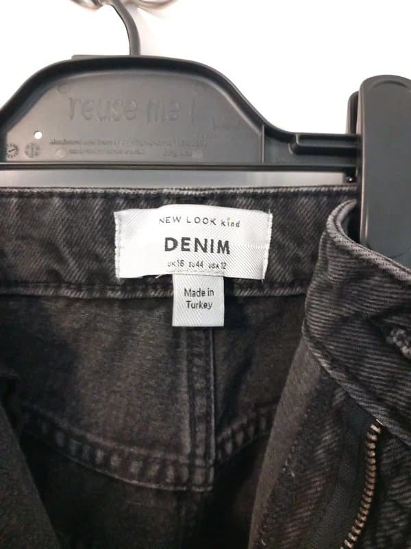 New Look Black denim wide legged jeans