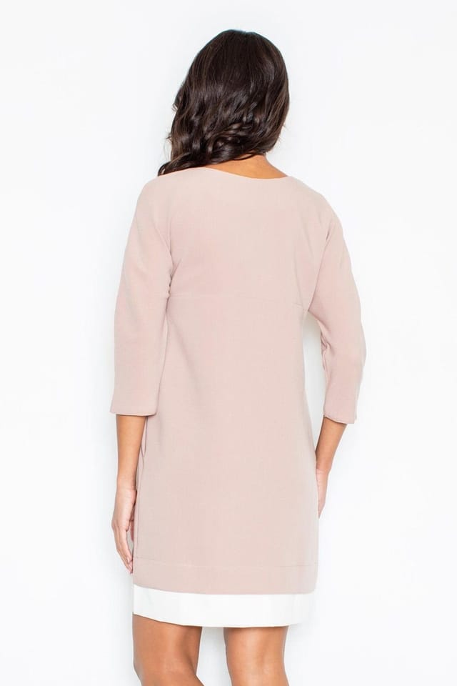 Love Lace Love Lace Women's Subdued 3/4 sleeve dress with pockets Style 44238 in Pink - 2