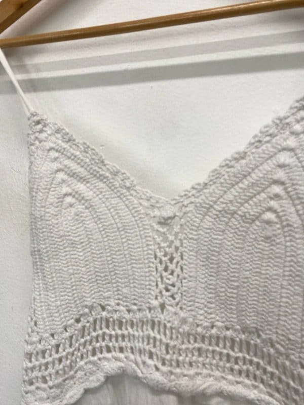 Stradivarius Stunning Stradivarius Pure cotton boho crochet dress Uk M SH599 - 1