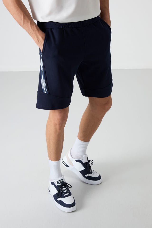 Tommy Life Tommy Life Men's Pull-on Sweat Shorts in Navy - 2