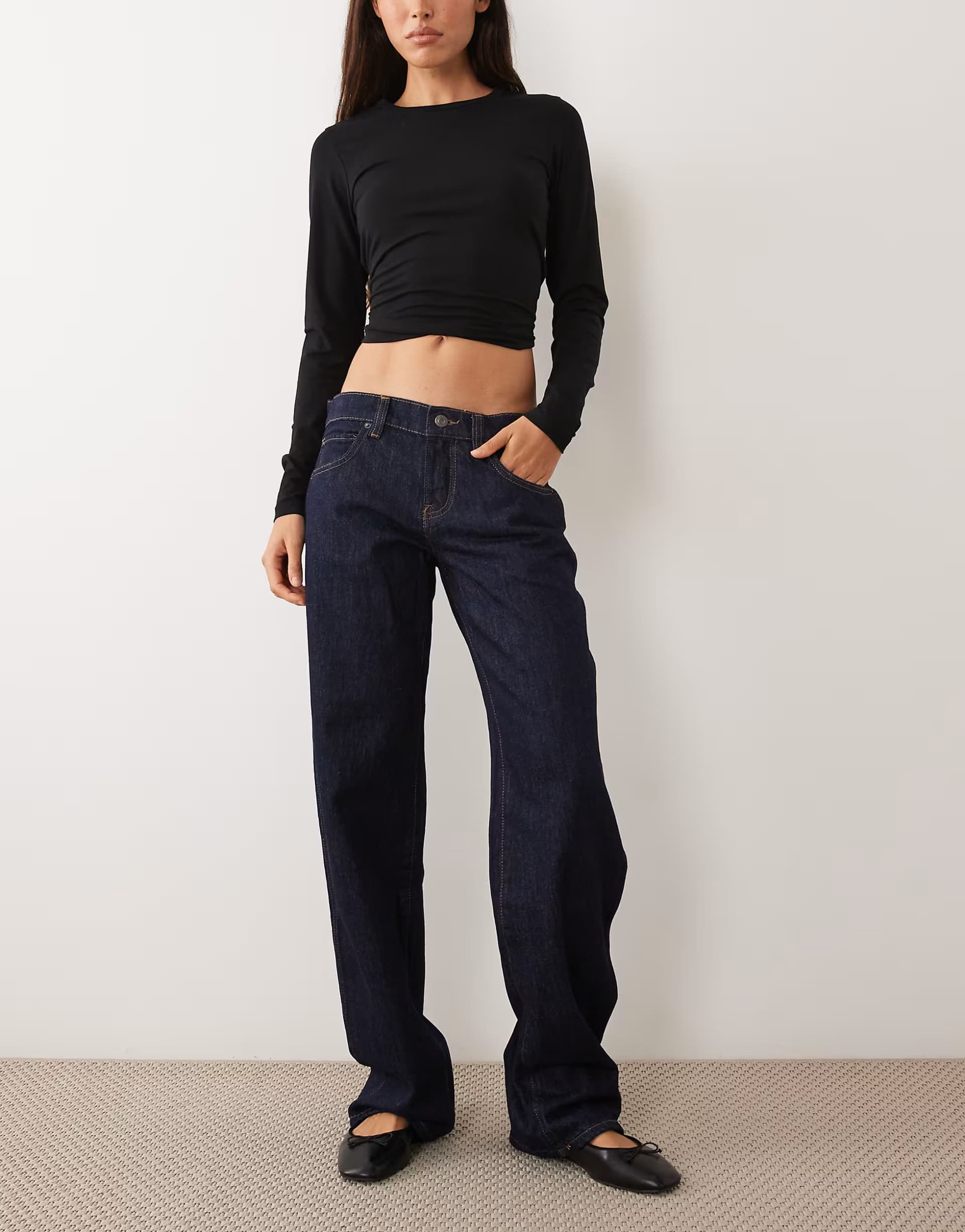 ASOS Mango slim barrel jean in indigo