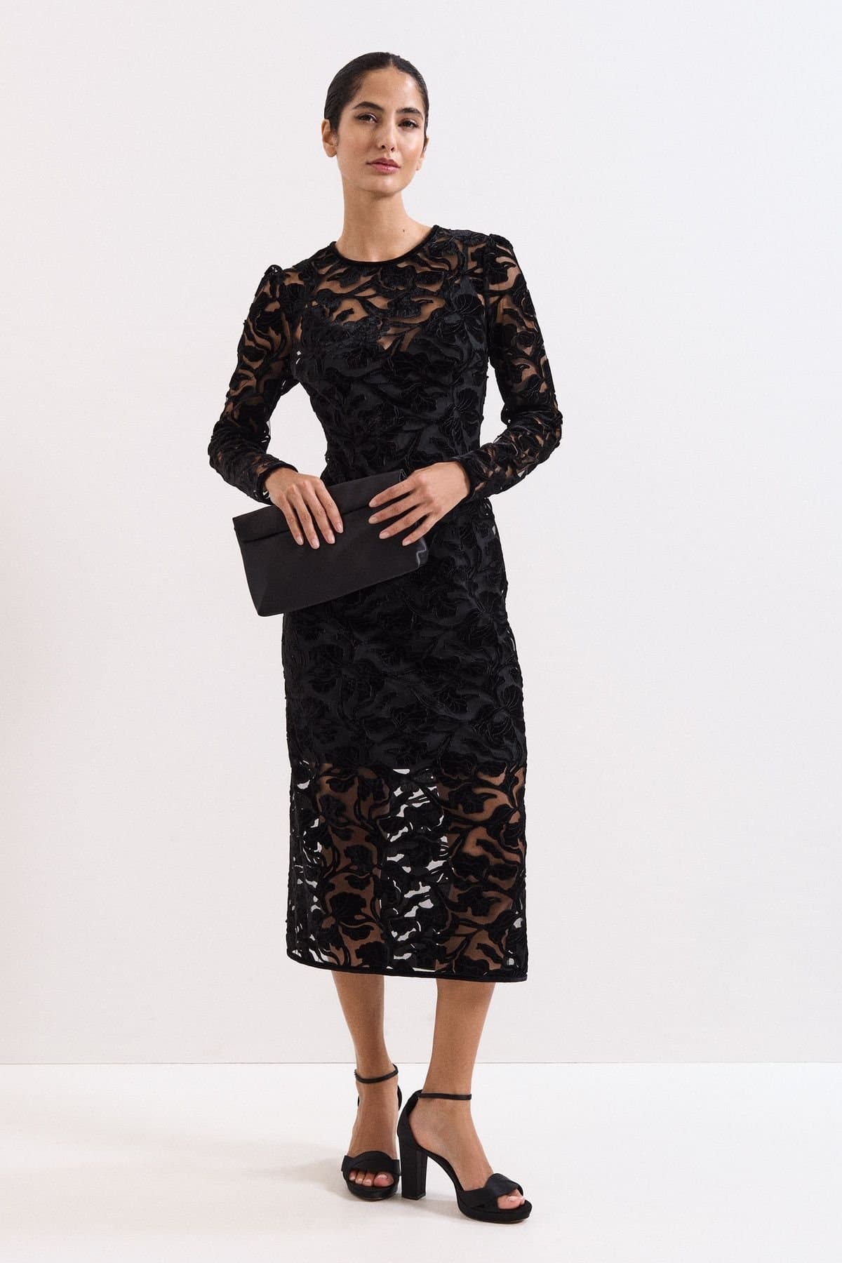 Phase Eight Phase Eight Women's Viktoria Midi Dress in True Black