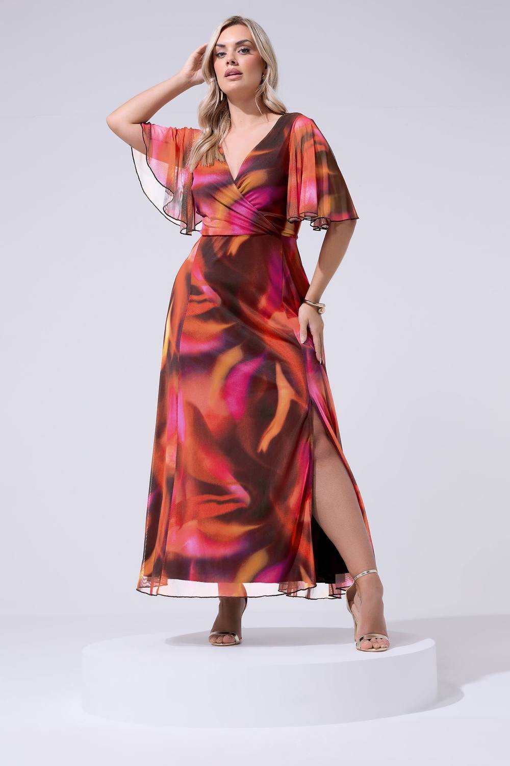 Yours Yours Women's Abstract Wrap Dress - 2
