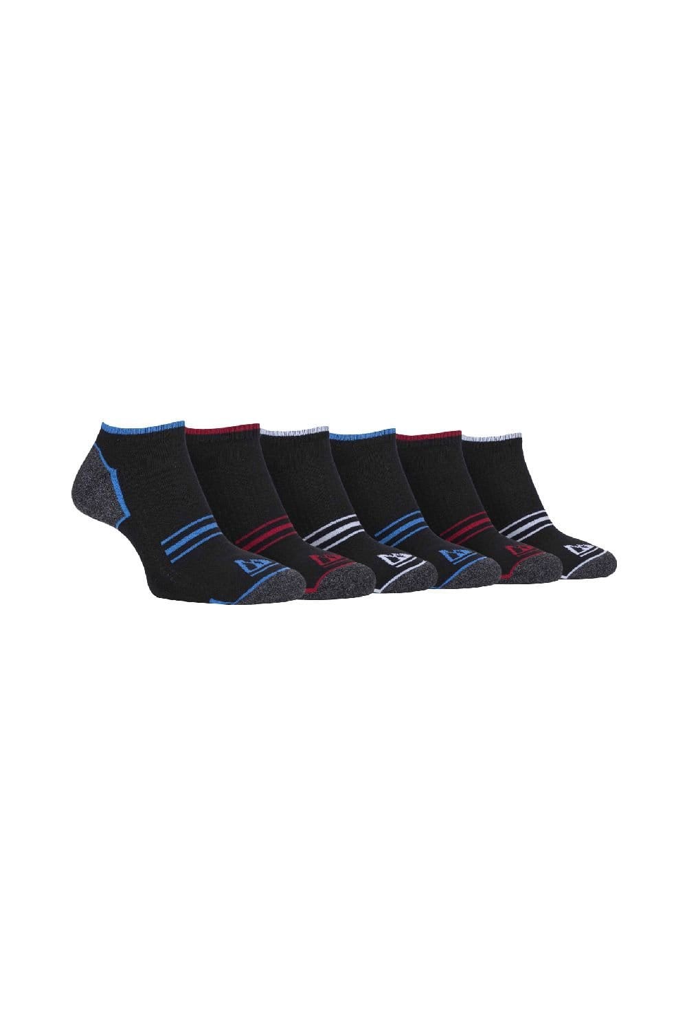 SOCKSHOP Storm Bloc Men's 6 Pack Cushioned Sole Running Low Cut